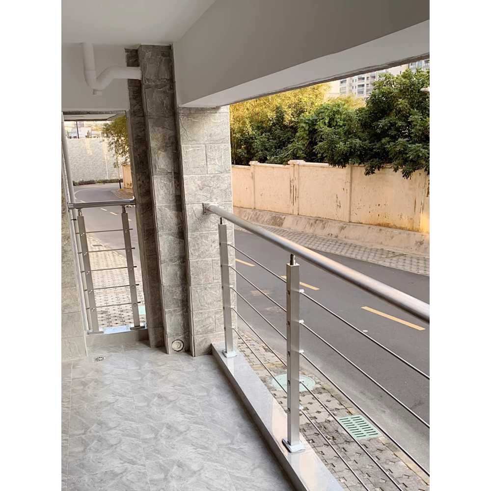 스텐 난간대 스테인리스난간 계단 발코니 테라스 기둥 1.2mm 38각관 H850mm - 상세 이미지 4