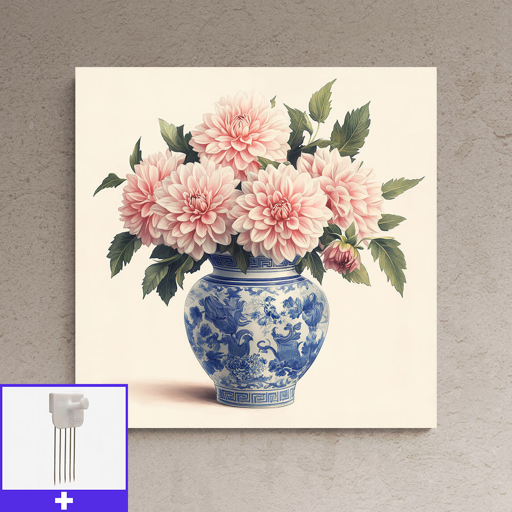 국화의 품격 45x45cm 캔버스액자 국화그림 매난국죽 - 메인 이미지