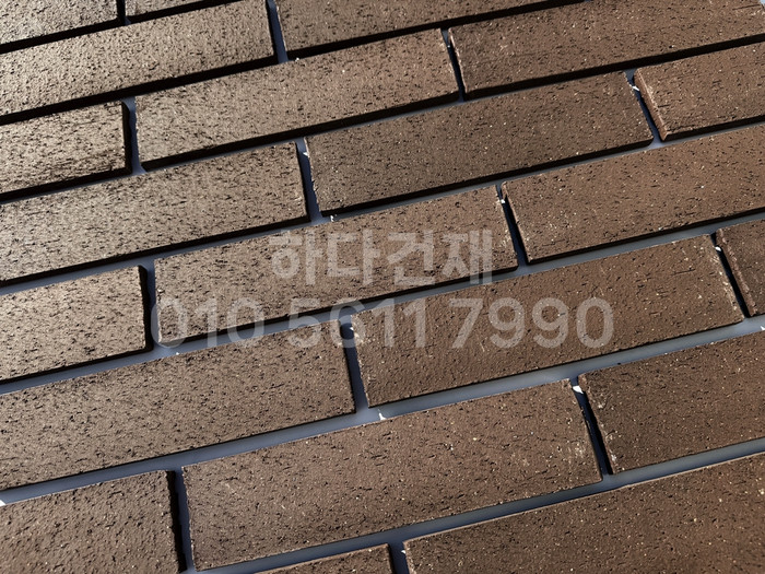 점토타일 전돌 SB브라운 240x60x12T│파벽돌 벽돌타일│하다건재