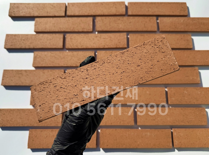점토타일 전돌 SY오렌지 240x60x12T│파벽돌 인테리어 타일│하다건재
