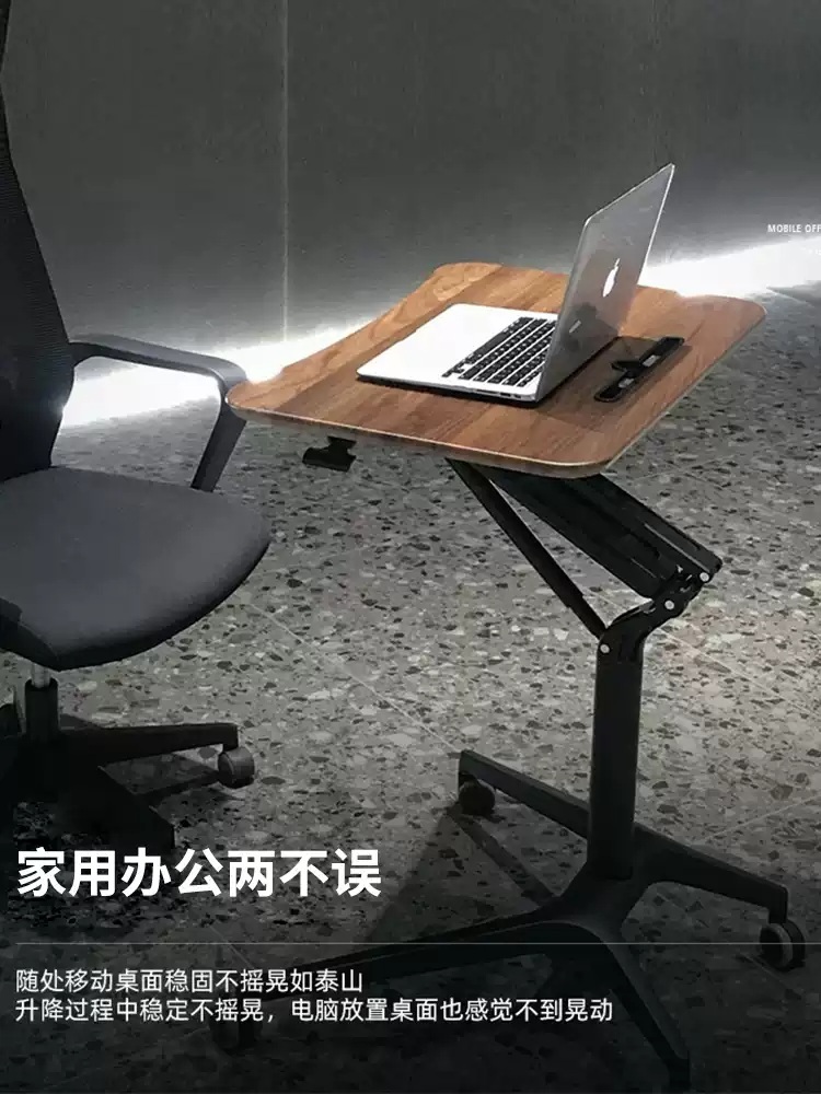 서서책상 스탠딩책상 데스크 높은 테이블 키높이 수동 흰색 은색프레임 - 상세 이미지 2