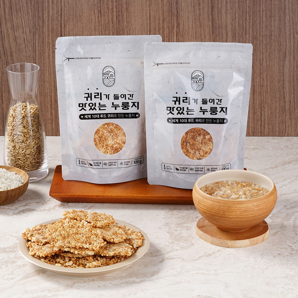 국산쌀 귀리 누룽지 소포장 100g x 10봉 - 상세 이미지 2