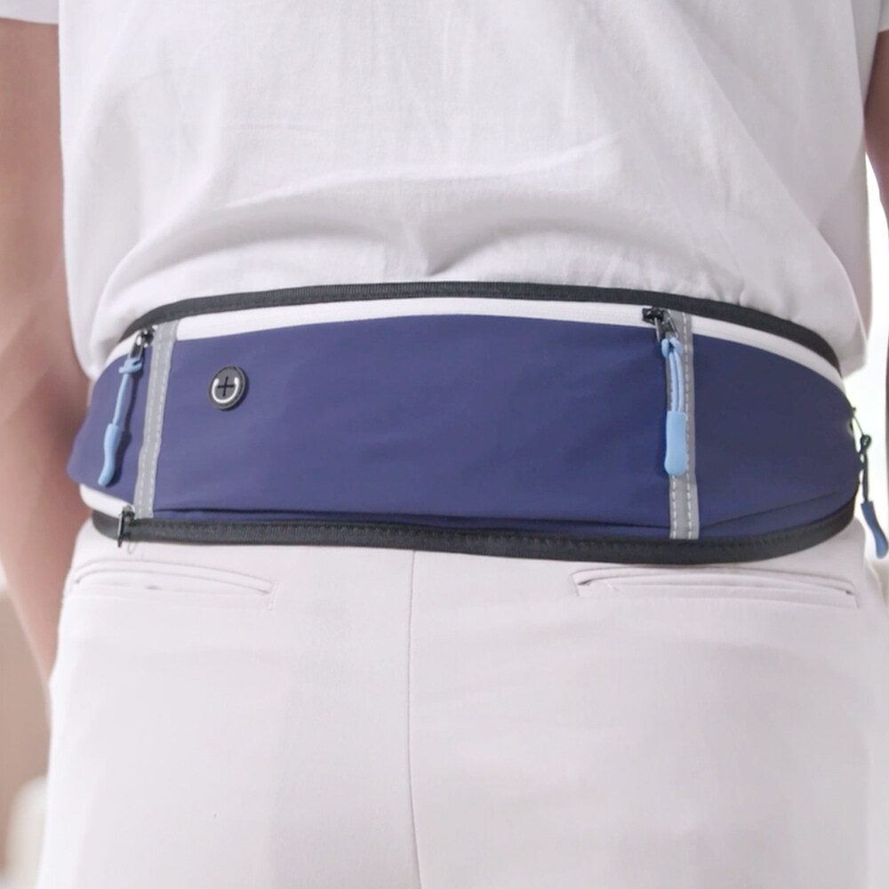 (블루)카트닉 차고담고 미니 벨트 힙색 매직가방 띠가방 러닝벨트