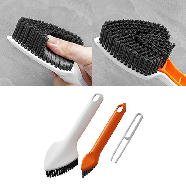 3in1 틈새 모서리 삼각형 화장실 욕실 주방 청소 솔 브러쉬 타일 바닥 줄눈 청소솔