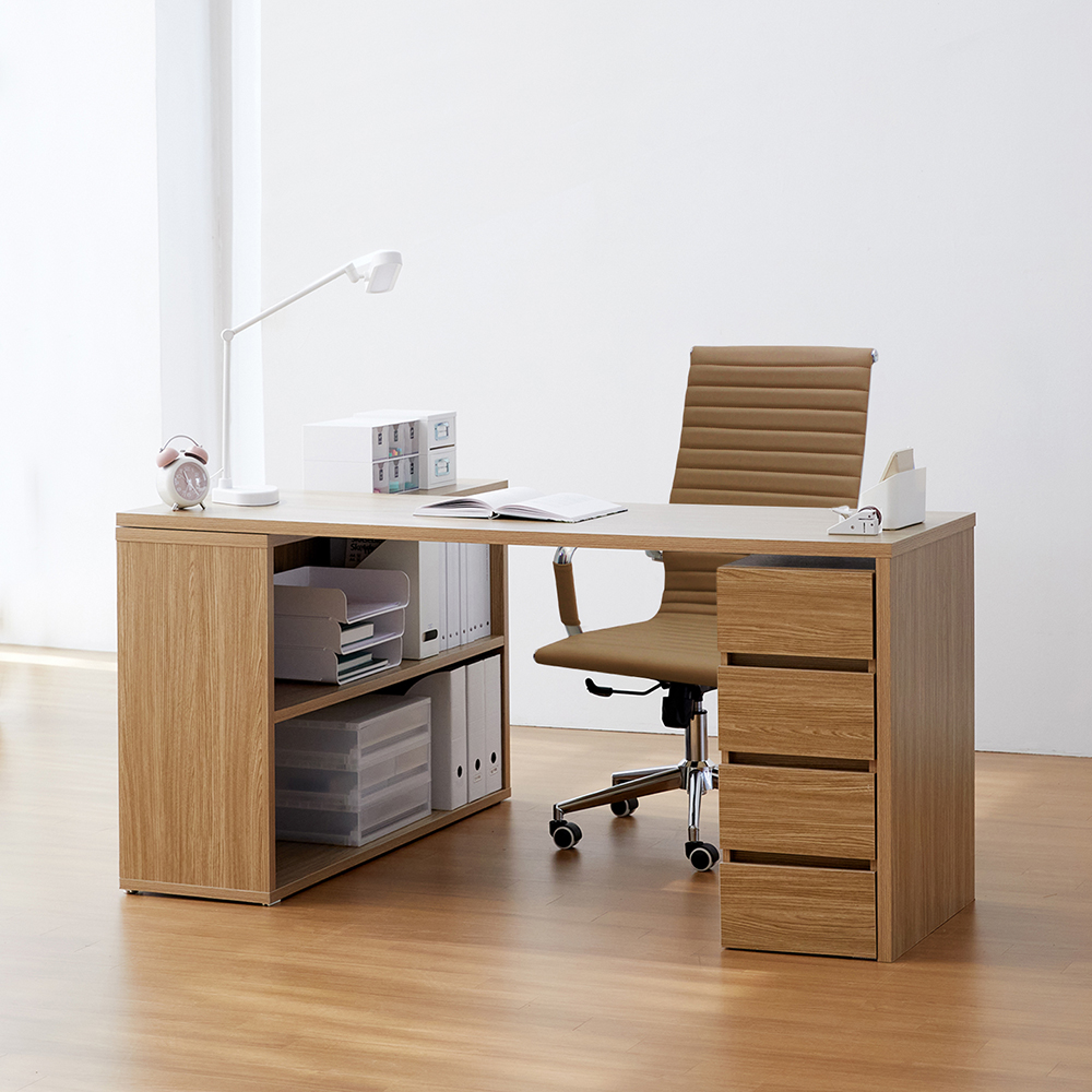 베스트리빙 아이비 ㄱ자 L형 코너형 책상 학생 컴퓨터 1400 와이드 데스크