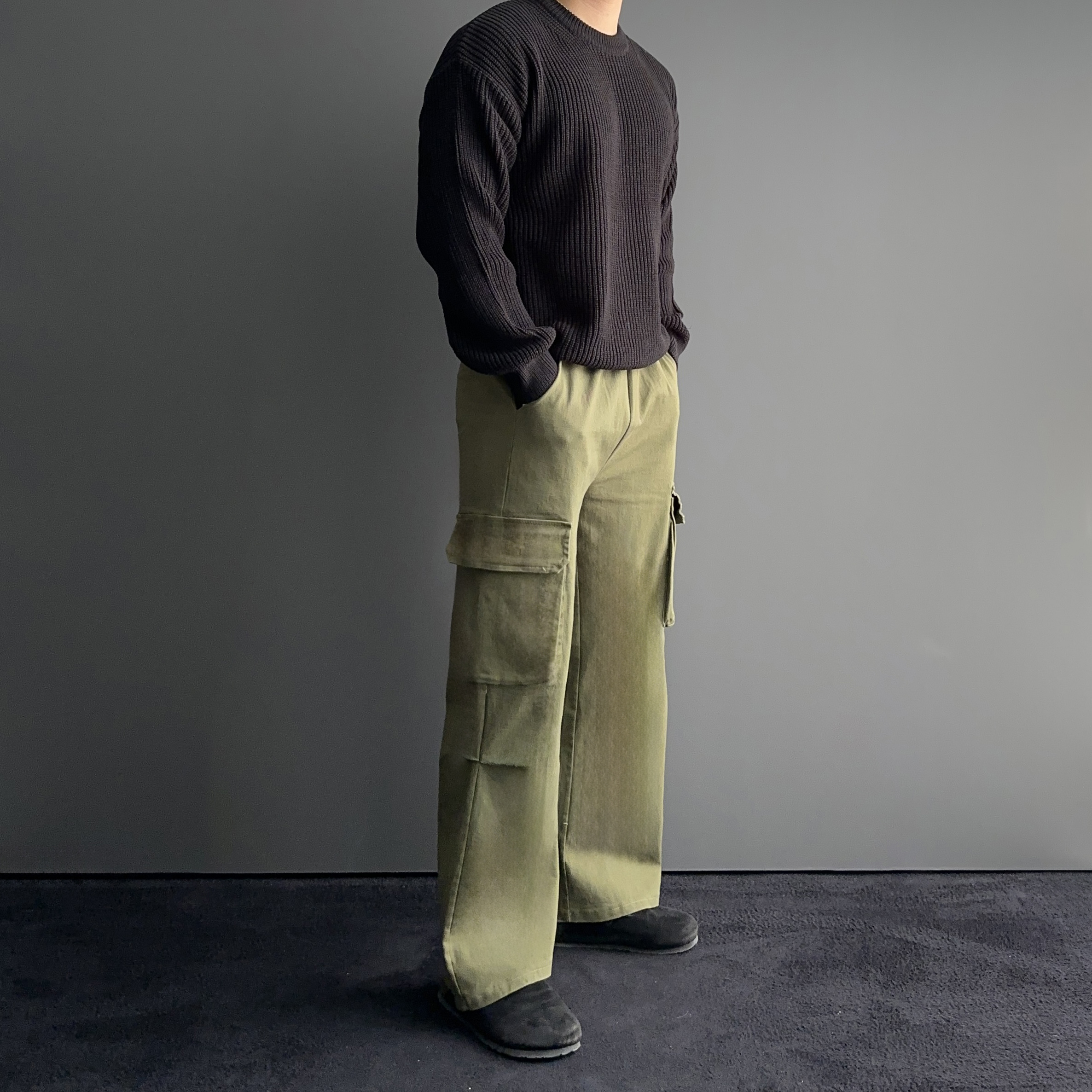 1+1 퍼티그팬츠 와이드카고팬츠 남자카고바지 - 상세 이미지 4
