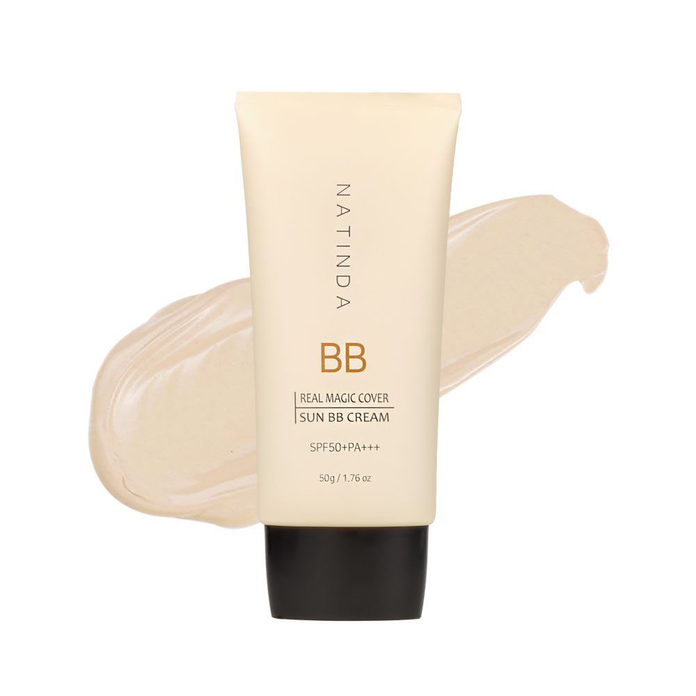 톤업 BB크림 리얼 매직 커버 선 비비크림 50g SPF50+ 자외선 차단 잡티커버 - 메인 이미지