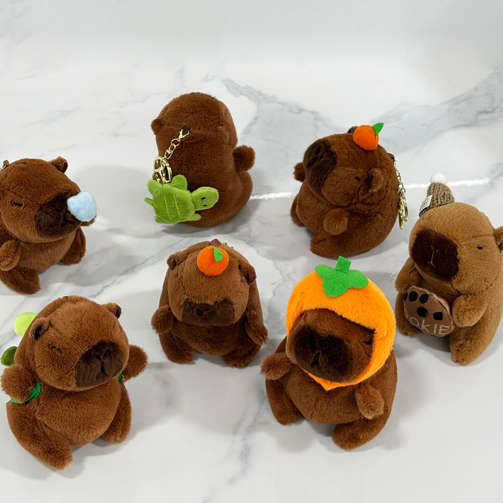카피바라 키링 귀여운 인형키링 열쇠고리 가방 키홀더 꼬리회전 움직이는 인형 백꾸 백참 이미지 6