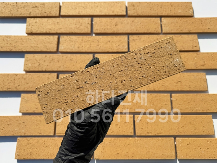 점토타일 전돌 SO개나리 240x60x12T│파벽돌 인테리어 타일│하다건재