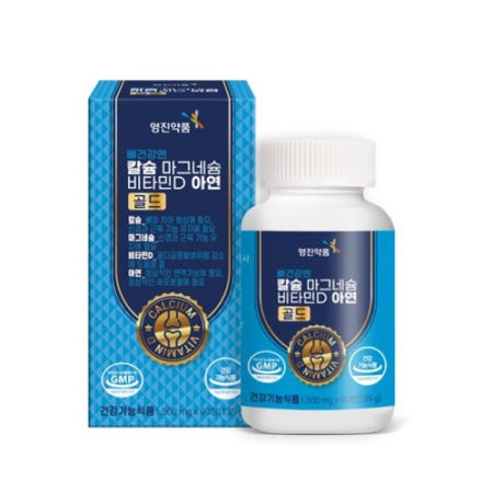 뼈건강엔 칼슘 마그네슘 비타민D 아연 골드 1500mg x 90정