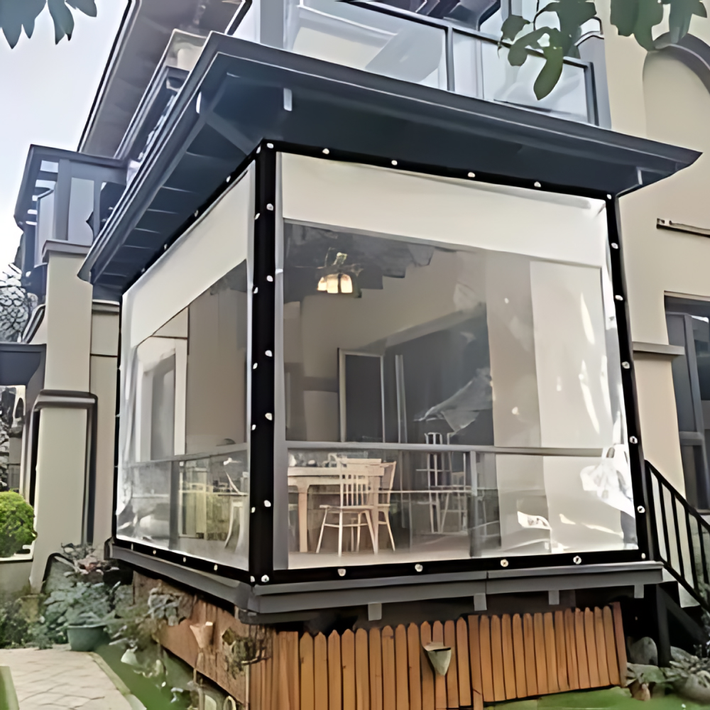 투명 방풍비닐 천막 테라스방풍막 비닐덮개 2x2m 이미지 6