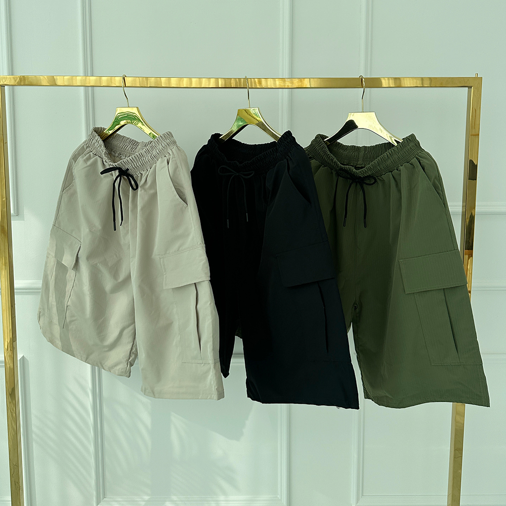 남자버뮤다팬츠 카고반바지 나일론반바지 6부 와이드 - 상세 이미지 2