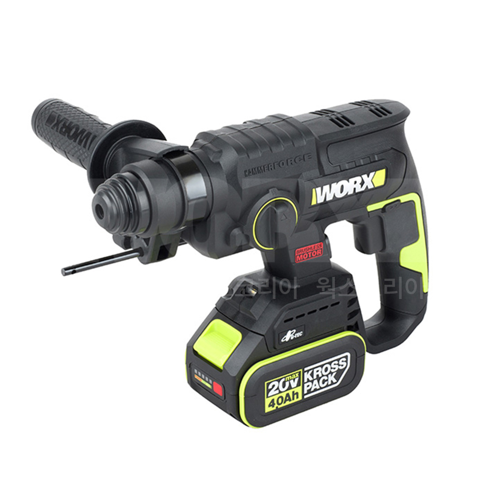 웍스 충전 로타리 해머드릴 SDS 20V 4.0Ah 배터리2개 BL WU387