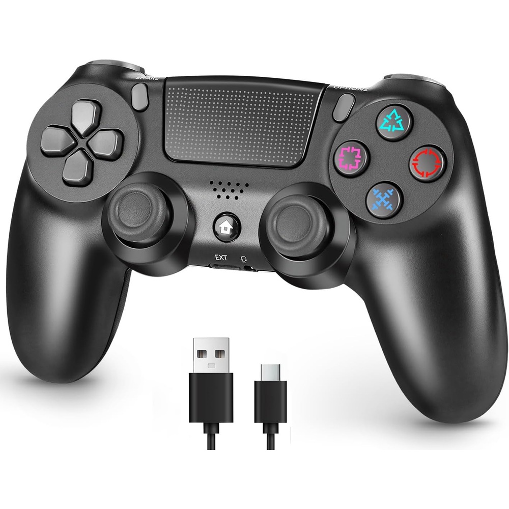 ps4 컨트롤러 pc대응 터보 연사 기능 6축 자이로 센서 이중 진동 - 상품 이미지