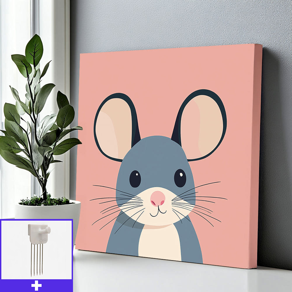쥐(풍요) 45X45 캔버스액자 십이간지그림 - 메인 이미지