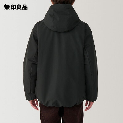 무인양품 MUJI 남성 워셔블 패딩 후드 자켓 점퍼 84133763 블랙 - 상세 이미지 4