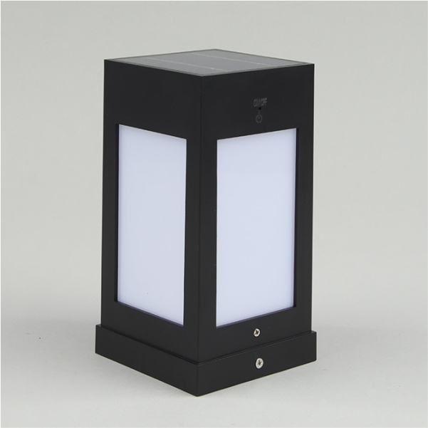 LED 태양광 문주등 A028 2.5W 블랙 데크 테라스 난간 조명 더쎈 동성조명 - 상품 이미지