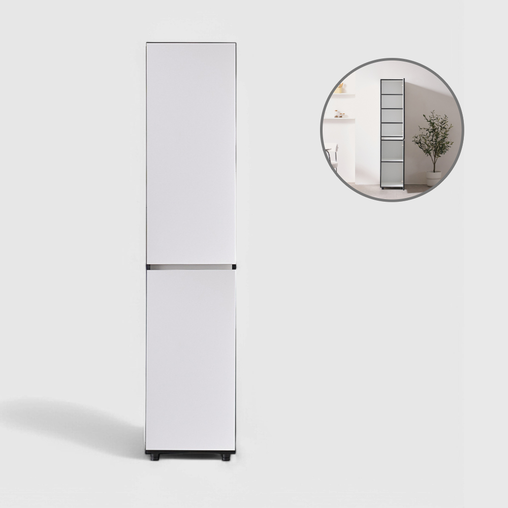 홈트리가구 오브제 밥솥 다이 주방 수납장 선반 렌지대 400mm, 2단, 화이트