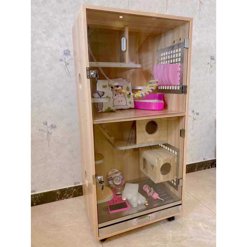 다람쥐 케이지 우드 투명 사육장 슈가글라이더 키우기 A형 - 상세 이미지 5