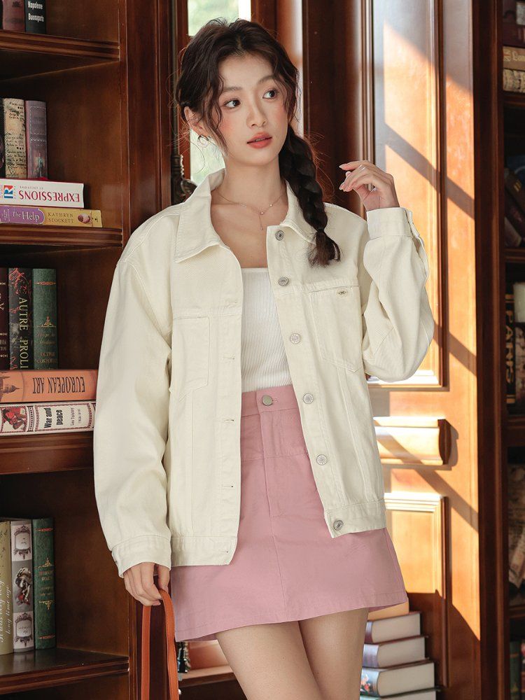 봄 코디 필수템 부드러운 컬러와 편안한 데일리핏 데님 자켓 - 상세 이미지 3