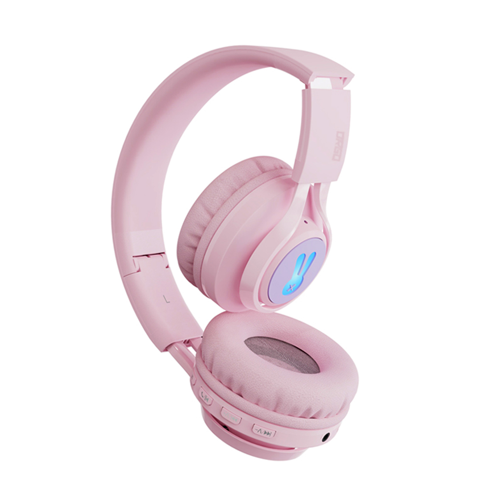 디알고 어린이안전 청력보호 키즈 무선 LED 파스텔 헤드폰 BH06CK 핑크 이미지 4