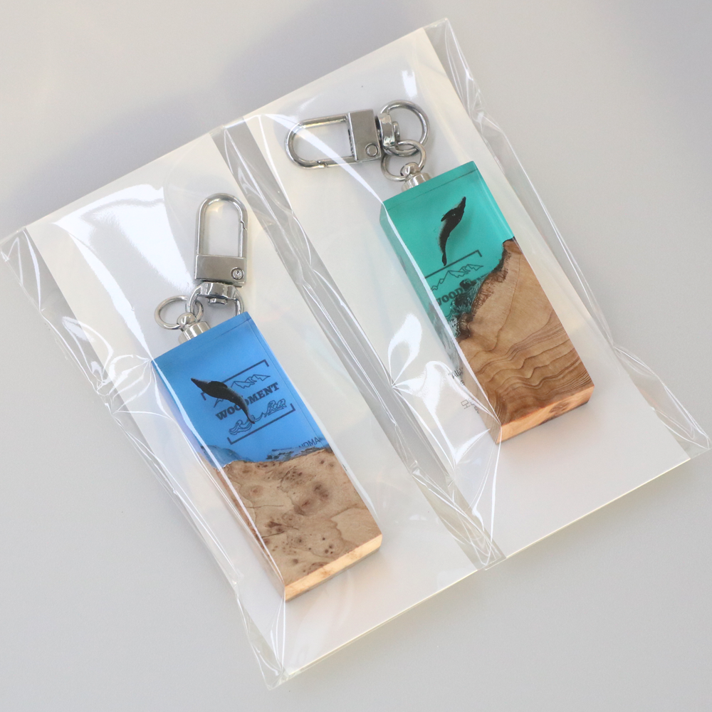 우드먼트 고래 조각 자동차 가방 키링 선물