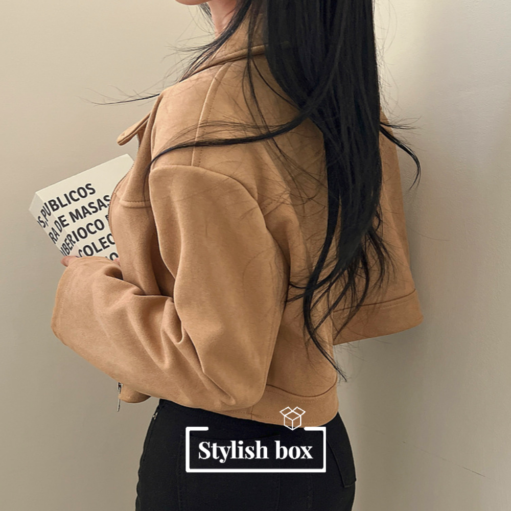 [핵고퀄!/new신상!✨] 스웨이드 카라 집업 크롭 자켓 3color 상세 이미지 7