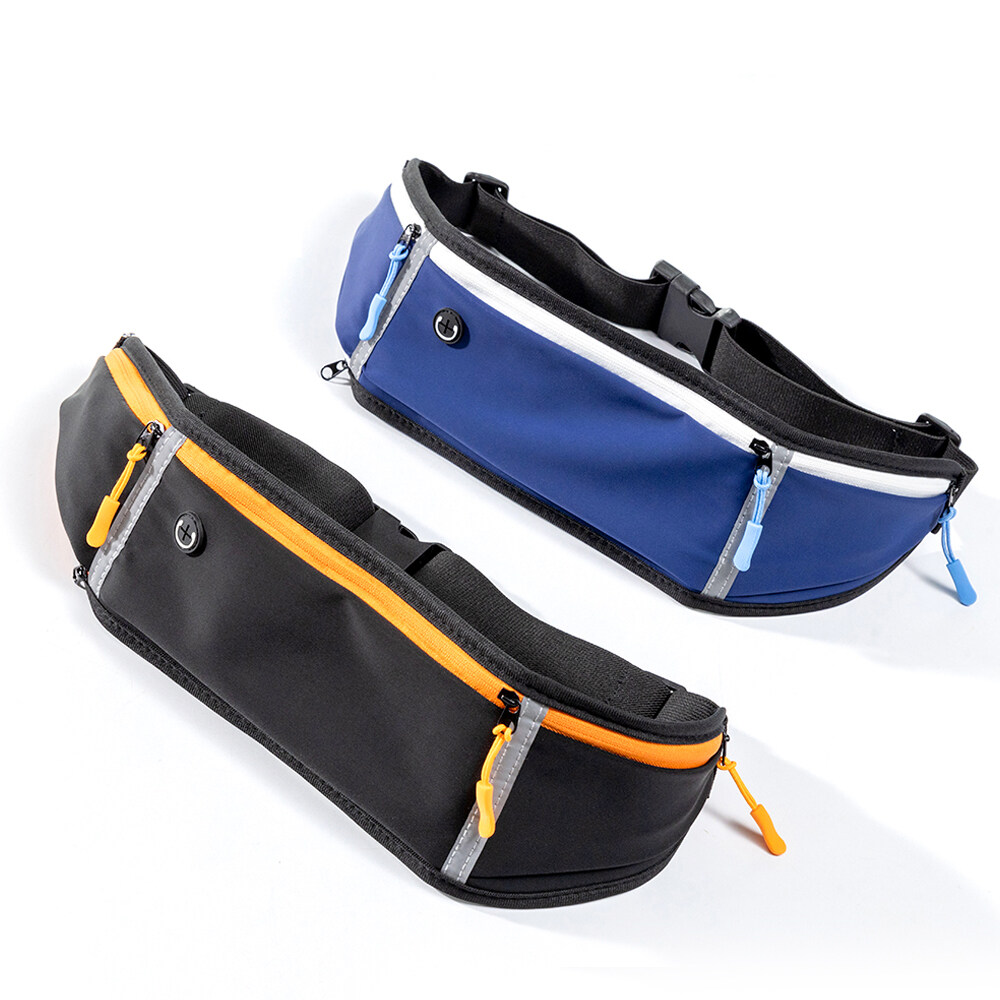 (블랙+블루)카트닉 차고담고 미니 벨트 힙색 매직가방 띠가방 러닝벨트