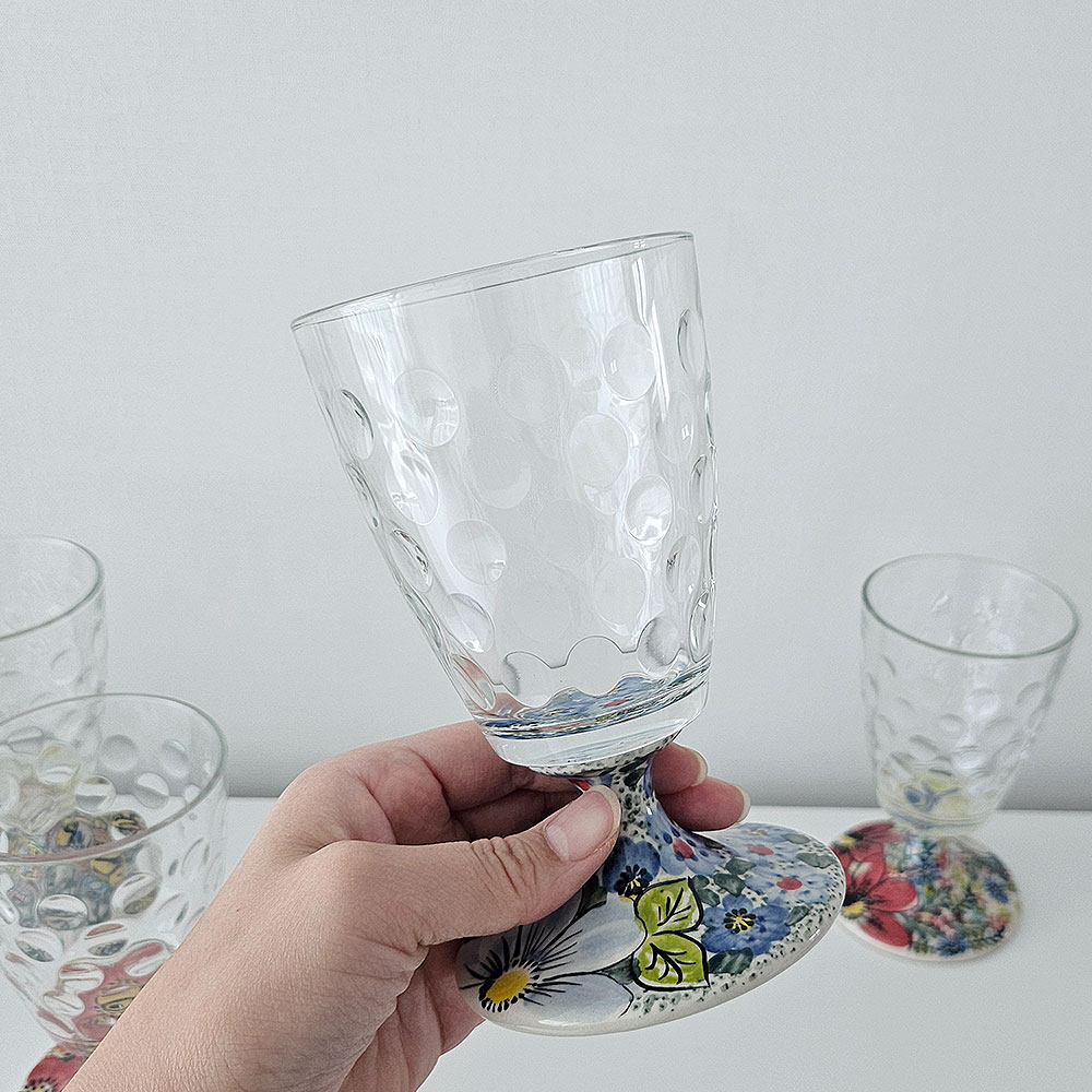 폴란드그릇 와인잔 맥주잔 홈카페 유럽폴란드 핸드메이드