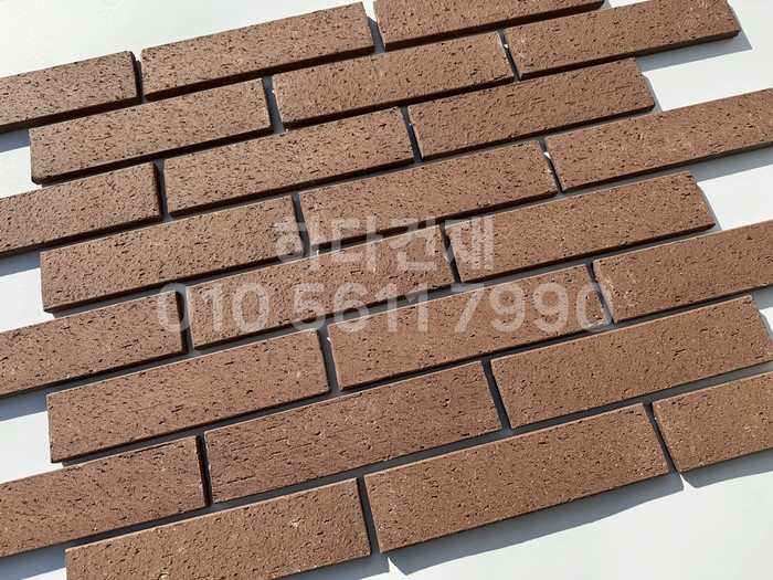 점토타일 전돌 SC 진자주 240x60x12T│파벽돌 인테리어 타일│하다건재