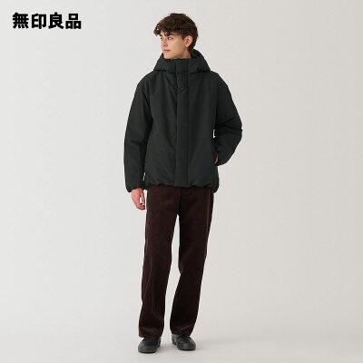 무인양품 MUJI 남성 워셔블 패딩 후드 자켓 점퍼 84133763 블랙 - 상세 이미지 2