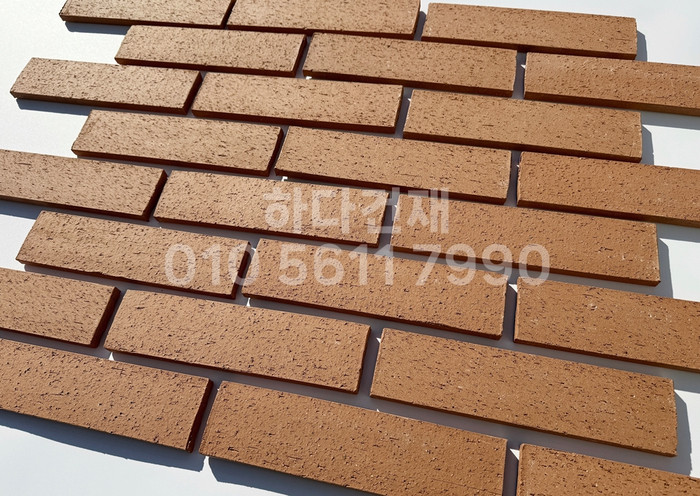 점토타일 전돌 SY오렌지 240x60x12T│파벽돌 인테리어 타일│하다건재