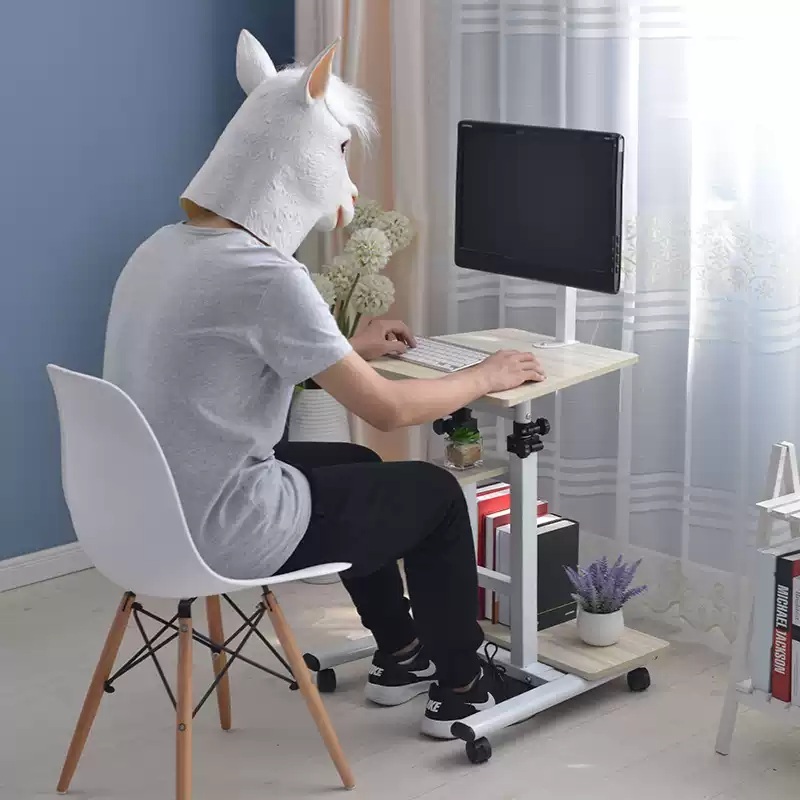 높낮이조절 책상 모션데스크 스탠딩 수동형 간편조립 블랙월넛 59x46x110cm - 상세 이미지 5
