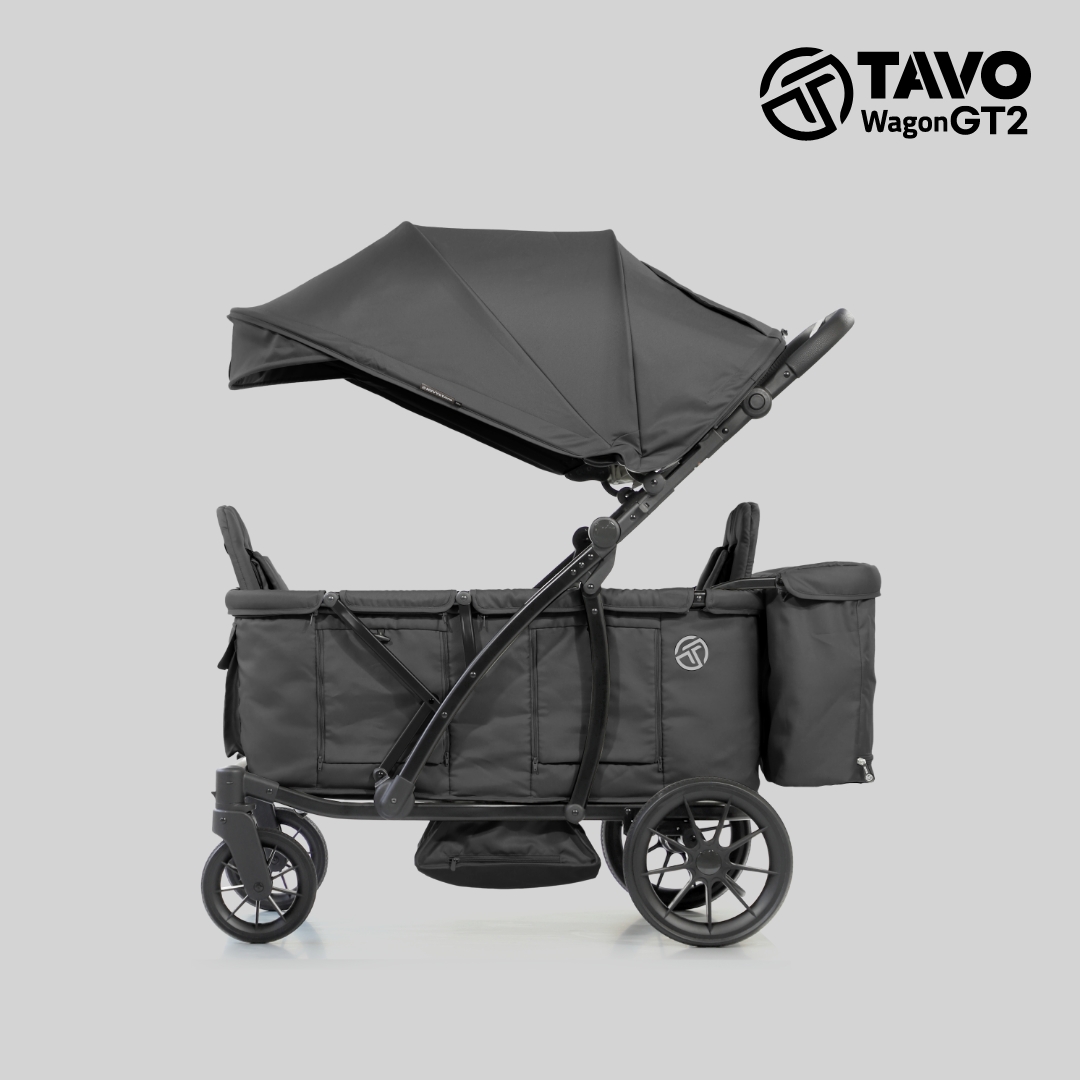 [누비앤타보] TAVO 웨건GT 유모차형 디럭스급 등하원용 유아웨건 GT2 블랙+사은품세트
