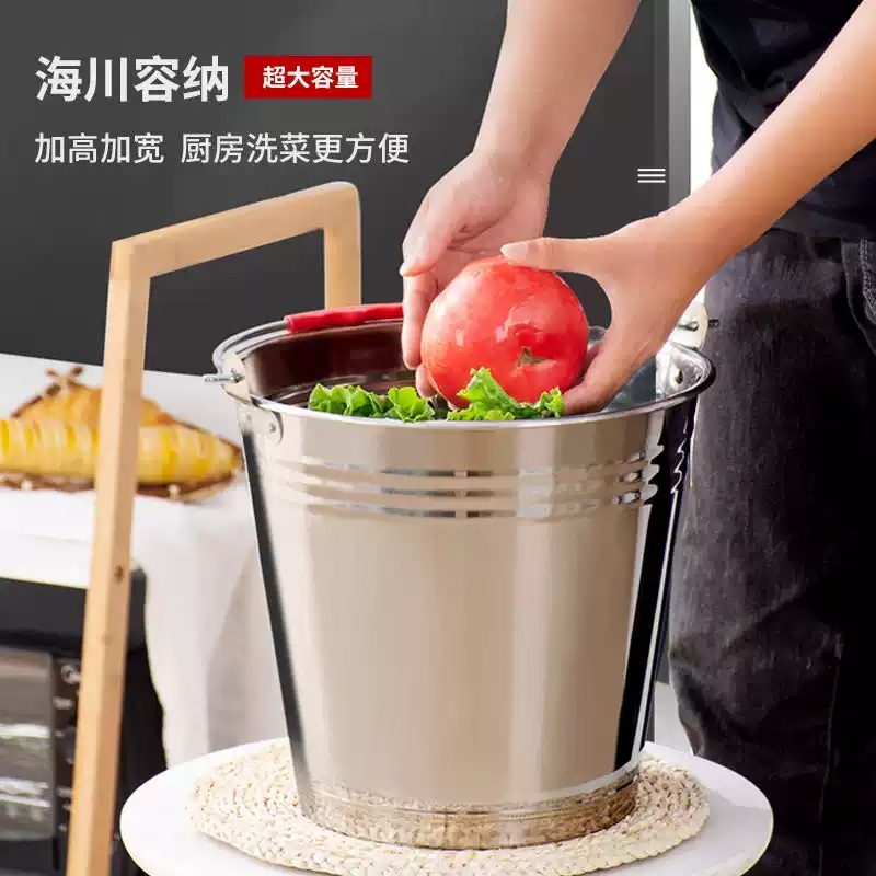 양철 양동이 다용도 빈티지 바스켓 아이스 버킷 맥주 20CM 버킷 4L - 상세 이미지 3