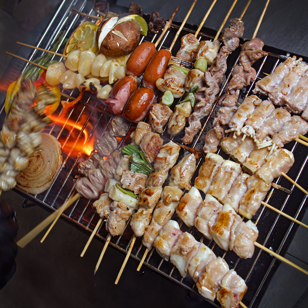 캠핑 닭꼬치 모듬꼬치 800g (24꼬치) 염통 닭껍질 순살 파닭 은행 마늘 - 상세 이미지 4