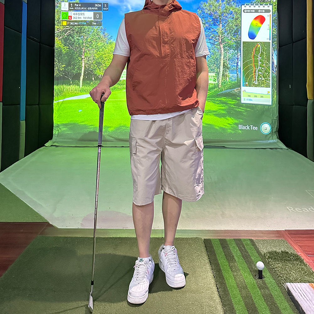 남자버뮤다팬츠 카고반바지 나일론반바지 6부 와이드 - 상세 이미지 3