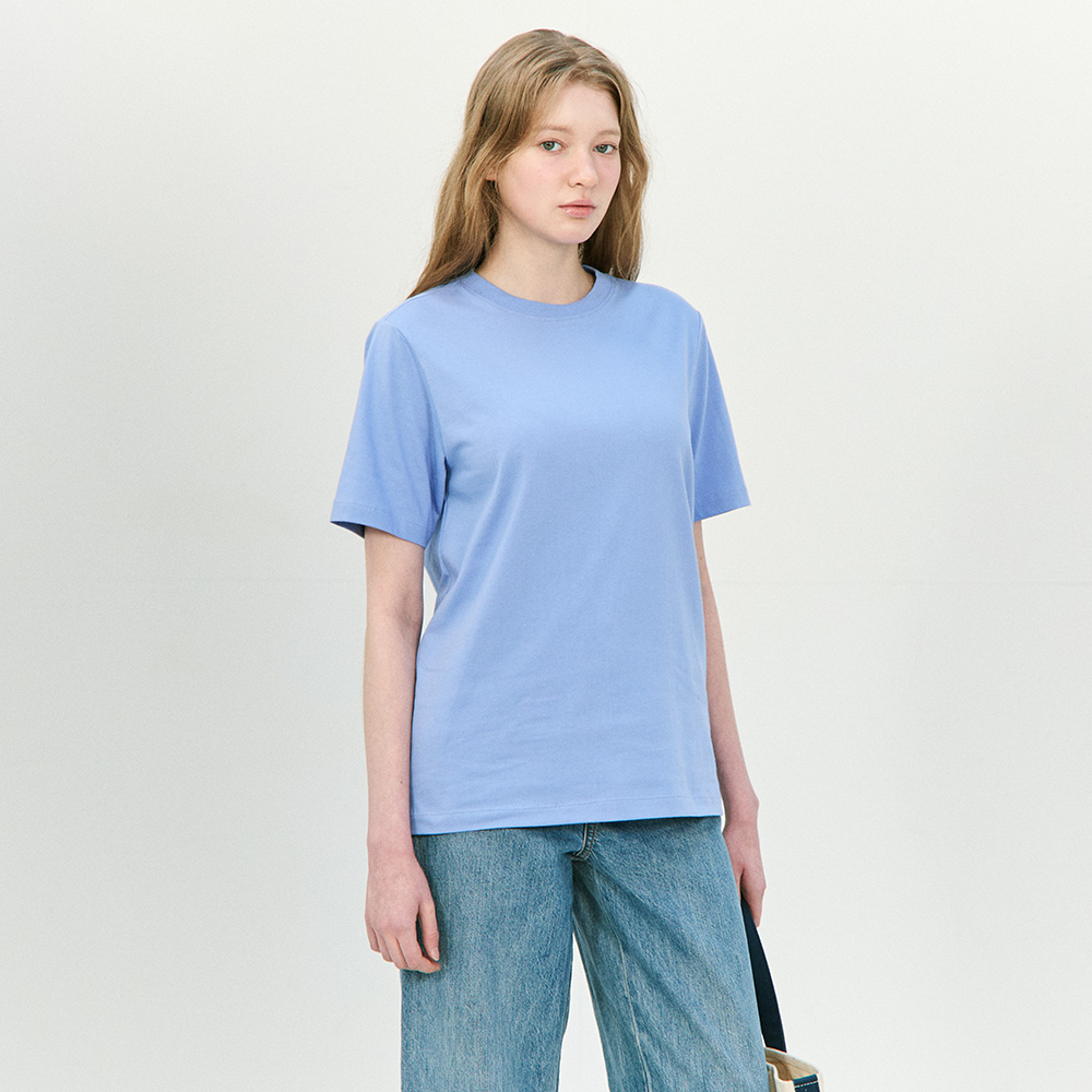 베이직하우스 2SET 고밀도 면 20수 레귤러핏 반팔 티셔츠 - 상세 이미지 5