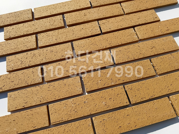 점토타일 전돌 SO개나리 240x60x12T│파벽돌 인테리어 타일│하다건재