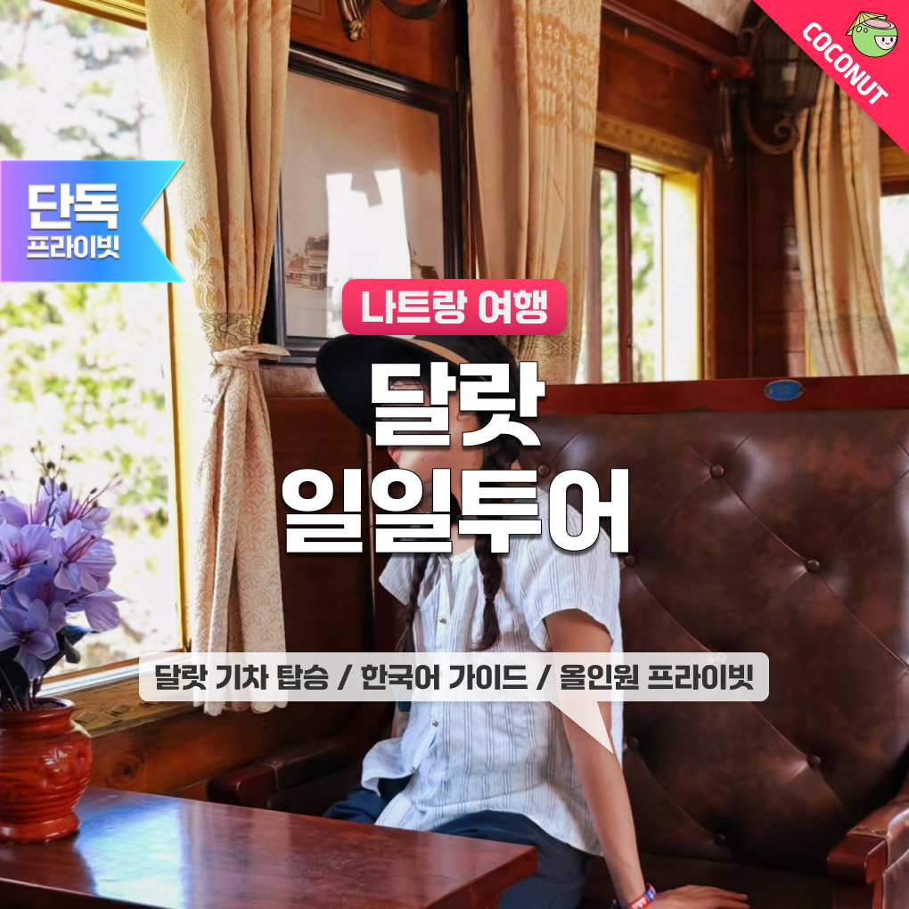 [나트랑 출발] 달랏 프라이빗 일일투어 단독 한국어가이드 호텔픽업 시그니처 근교투어 - 상품 이미지