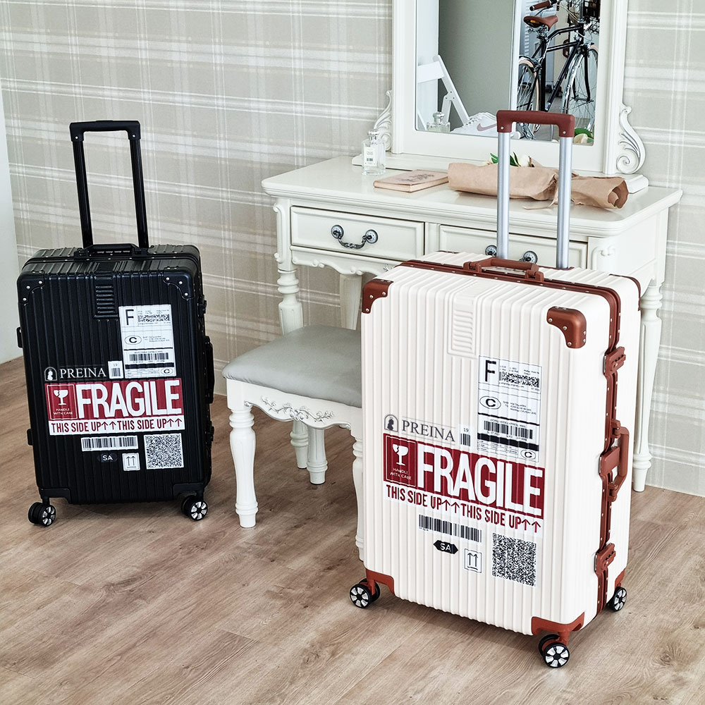 프레이나 중대형 PC 캐리어 폴리카보네이트 FRAGILE 레터링 54cm(20인치) 64cm(24인치) 73cm(29인치) 여행 가방 - 상품 이미지