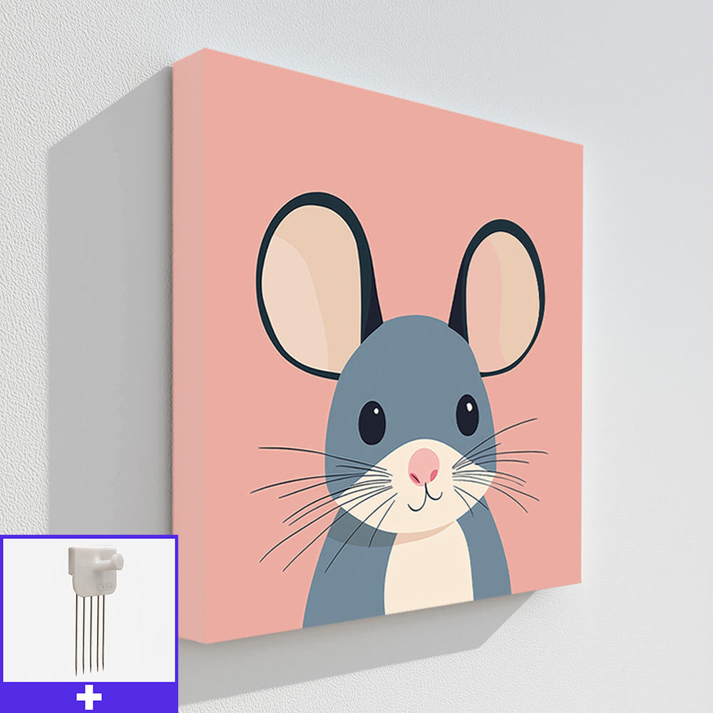 쥐(풍요) 80X80cm 캔버스액자 십이간지그림 - 메인 이미지