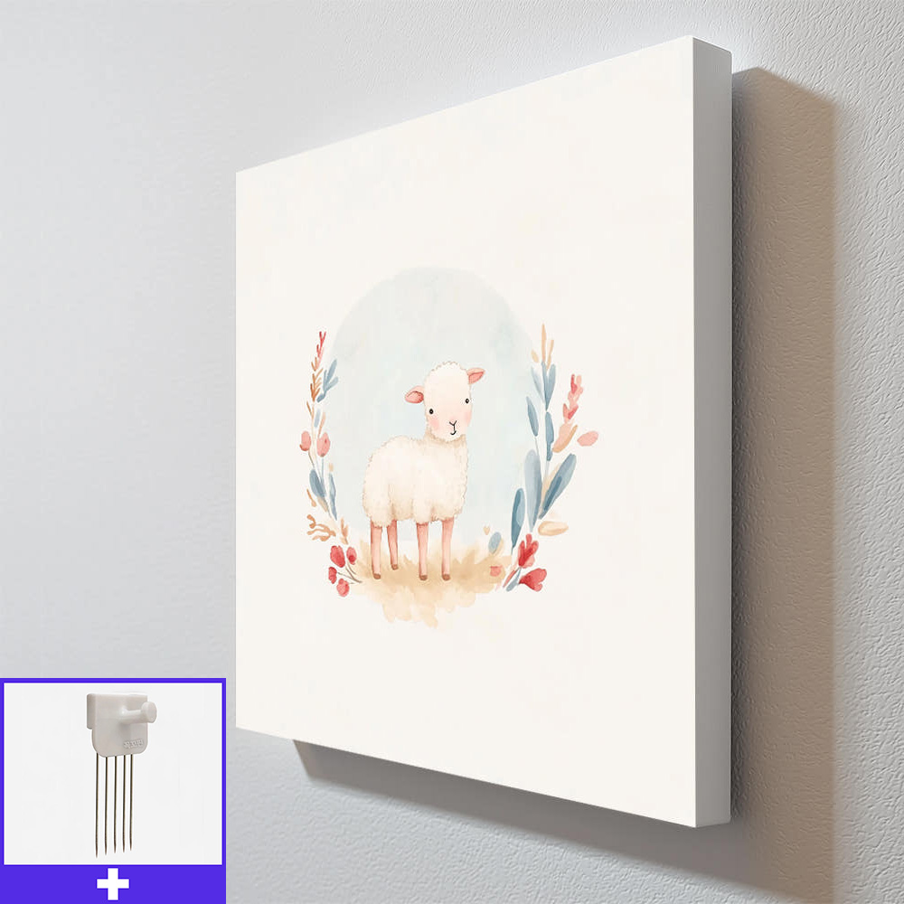 포근한양 80x80cm 캔버스액자 양그림 - 메인 이미지
