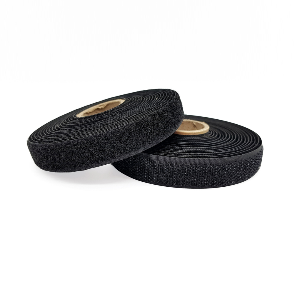 폭 1.5cm 국산 재봉용벨크로 검정색 거칠이 보들이 1미터씩 세트 - 상세 이미지 4