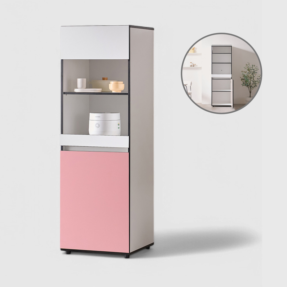 홈트리가구 오브제 밥솥 다이 주방 수납장 선반 렌지대 600mm, 2단, 투톤선택