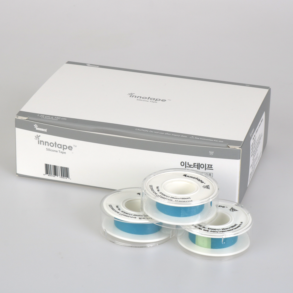 이지컷팅 이노테이프 1.25cmx150cm 저자극 의료용 실리콘 테이프 반창고 제품 이미지