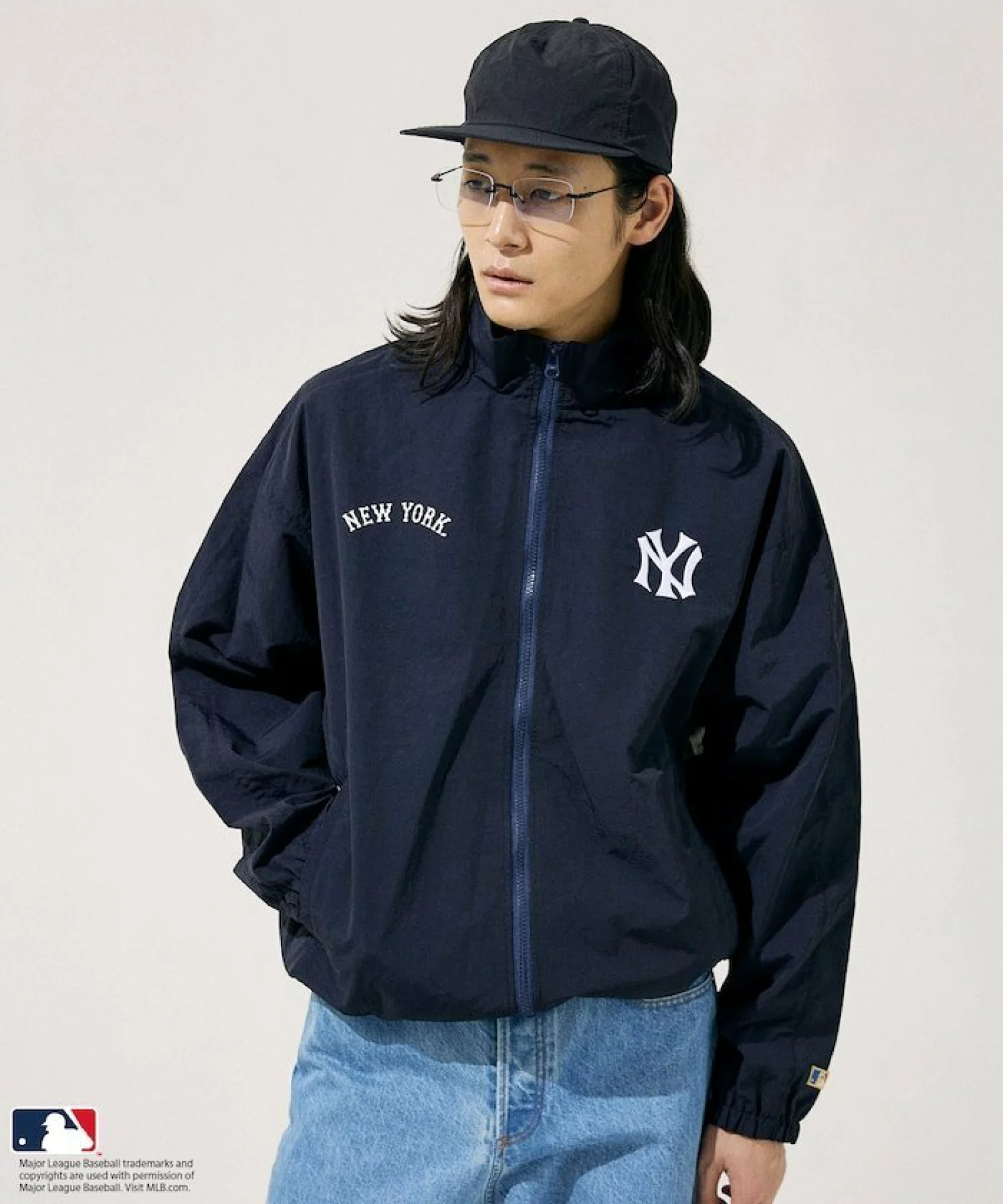 프릭스스토어 FREAKS STORE X MLB 나일론 스탠드 블루종 재킷 바람막이 5컬러 - 상세 이미지 2