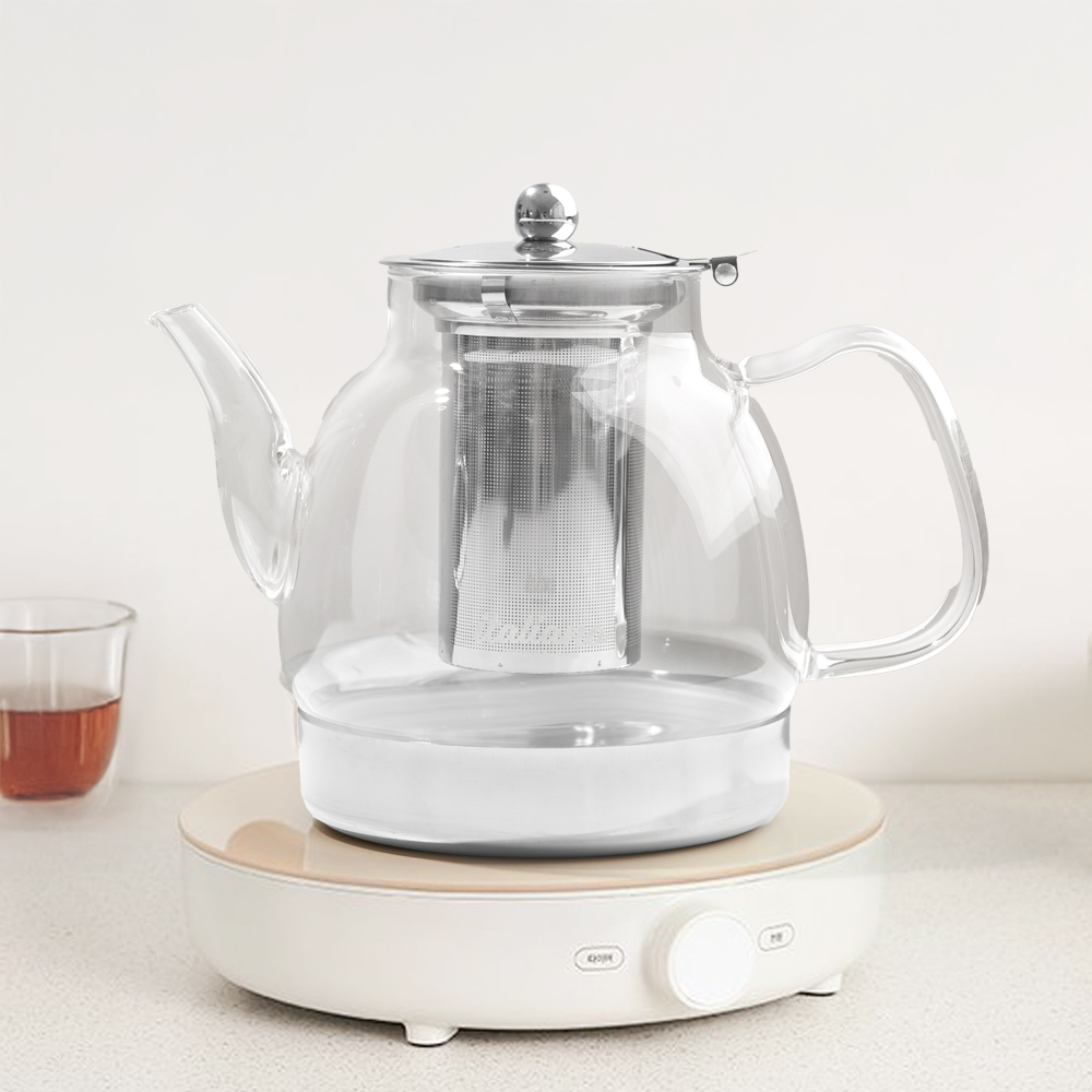 이탈리아노 커피 앤 티포트 내열 유리 약탕기 인덕션 티팟 주전자 1.2L