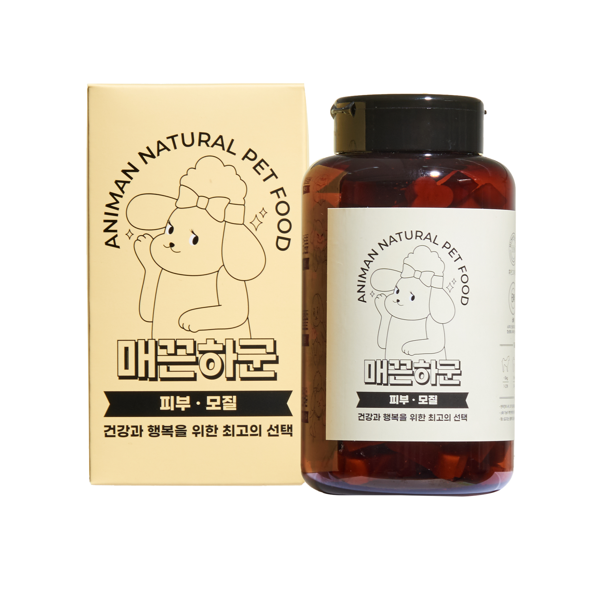 애니먼 매끈하군 강아지 피부 모질 영양제 250g - 상품 이미지