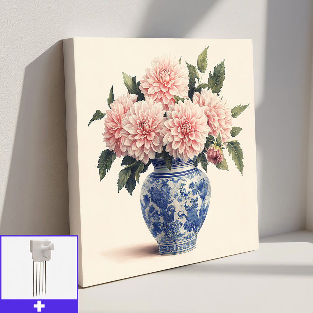 국화의 품격 80x80cm 캔버스액자 국화그림 매난국죽 - 메인 이미지